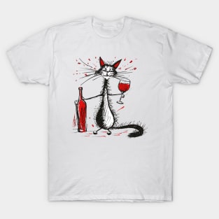 Alcohol Cat T-Shirt